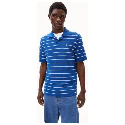 ARMEDANGELS MAARIO STRIPES - Herren Polo T-Shirt aus Bio-Baumwolle