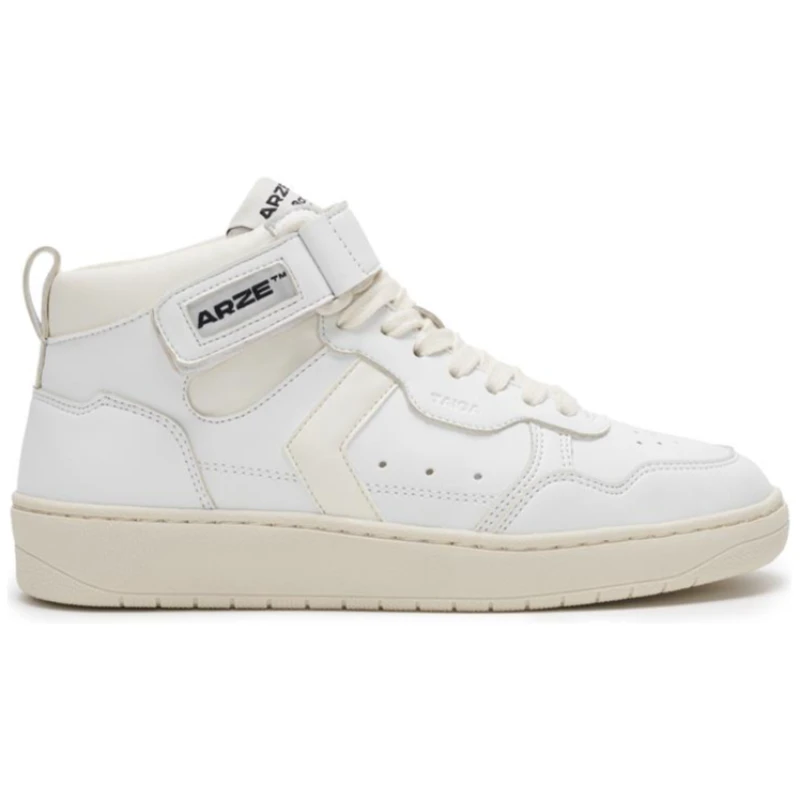 ARZE Herren vegan Taiga Hi Sneaker Weiß
