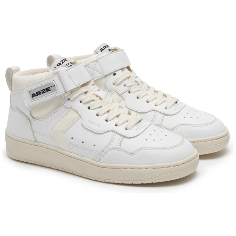ARZE Herren vegan Taiga Hi Sneaker Weiß