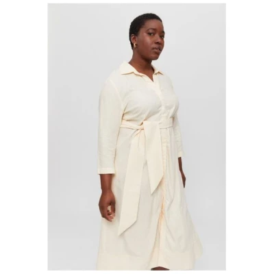 AYANI Mariam | Leinenhemdkleid mit breitem Gürtel