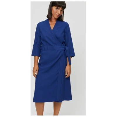 AYANI Sandra | Midi-Wickelkleid mit integriertem Gürtel