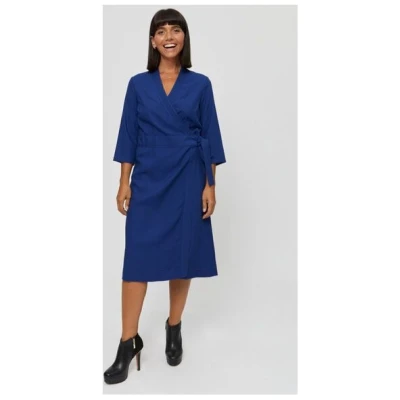 AYANI Sandra | Midi-Wickelkleid mit integriertem Gürtel