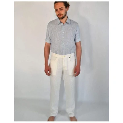 Aatise Herren Leinenhose aus 100% Leinen offwhite Zanzibar
