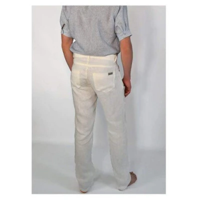 Aatise Herren Leinenhose aus 100% Leinen offwhite Zanzibar