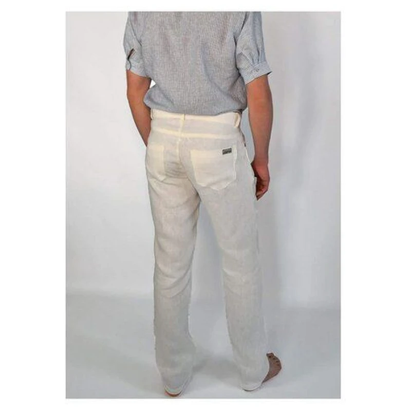 Aatise Herren Leinenhose aus 100% Leinen offwhite Zanzibar