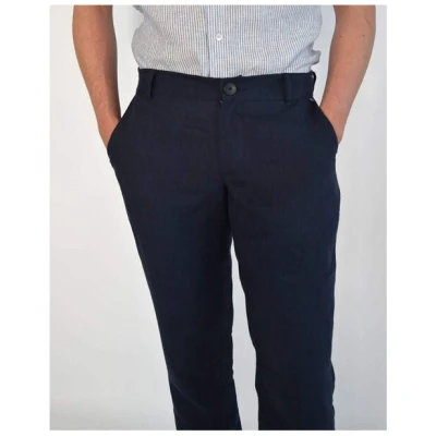 Aatise Herren Leinenhose im Chino-Stil aus 100% Leinen Zhineau