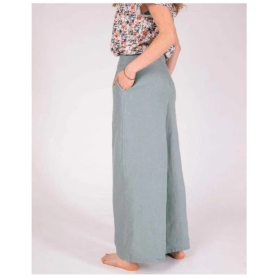 Aatise Leinenhose weit mit hohem Taillenbund Zove 100% Leinen