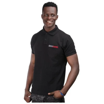 Africulture Herren Poloshirt Kitenge Fusion mit Brusttasche