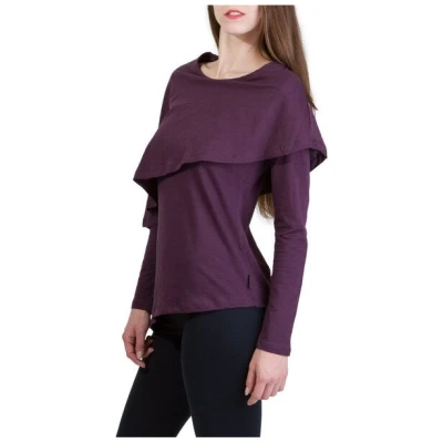 Ajna Langarmshirt Mit Poncho Vanda violett