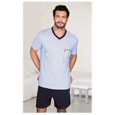 Ammann Herren Pyjama Schlafanzug kurz aus Bio-Baumwolle