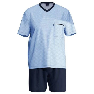 Ammann Herren Pyjama Schlafanzug kurz aus Bio-Baumwolle