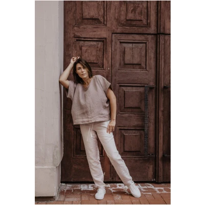 AmourLinen Damen vegan Hose Malmö Creme