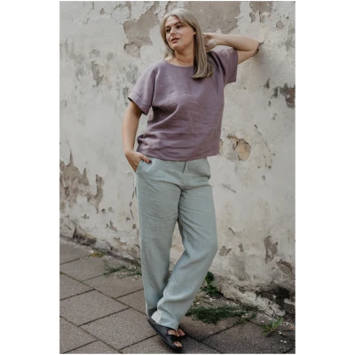 AmourLinen Damen vegan Hose Malmö Salbei Grün