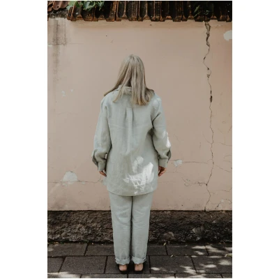 AmourLinen Damen vegan Hose Malmö Salbei Grün