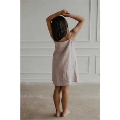 AmourLinen Damen vegan Nachthemd Dreamy Dusty Rose