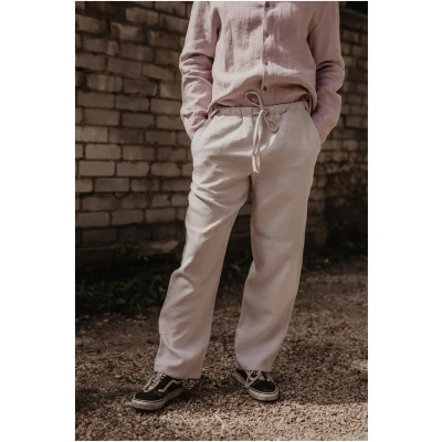 AmourLinen Herren vegan Leinenhose Adonis Creme