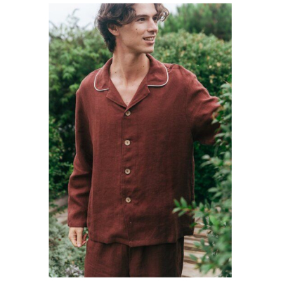 AmourLinen Klassisches leinen pyjama set HARRY