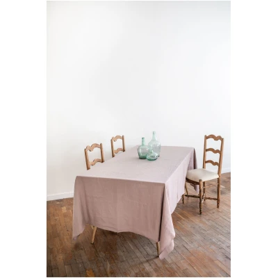 AmourLinen unisex vegan Leinen Tischdecke Rosy Brown