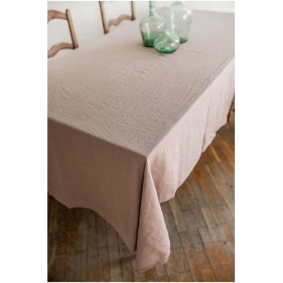 AmourLinen unisex vegan Leinen Tischdecke Rosy Brown
