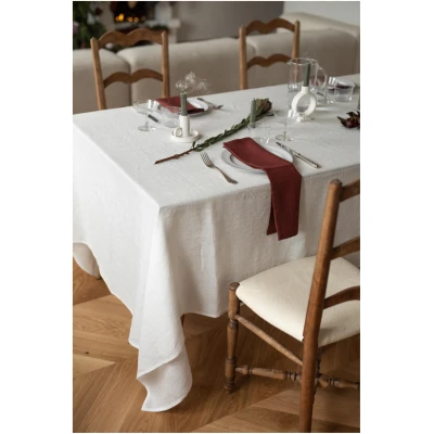 AmourLinen unisex vegan Tischdecke Aus Leinen Weiß