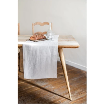 AmourLinen unisex vegan Tischläufer Aus Leinen In Creme