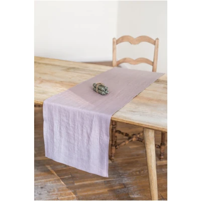 AmourLinen unisex vegan Tischläufer Aus Leinen In Dusty Rose