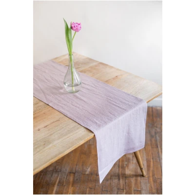 AmourLinen unisex vegan Tischläufer Aus Leinen In Dusty Rose