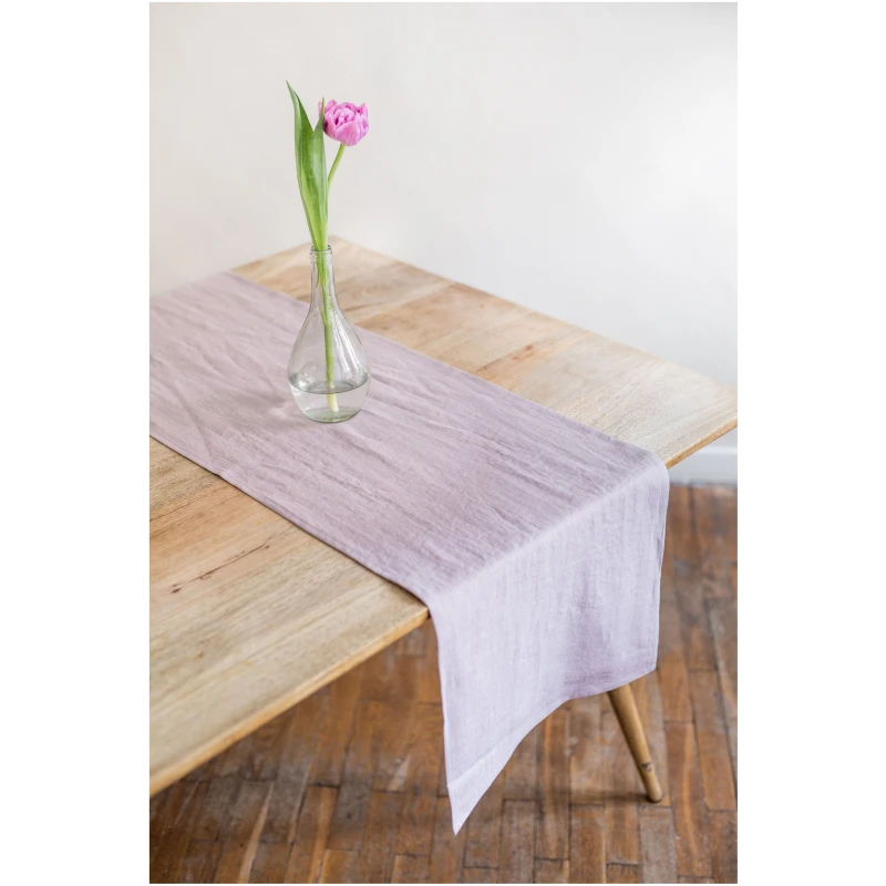 AmourLinen unisex vegan Tischläufer Aus Leinen In Dusty Rose
