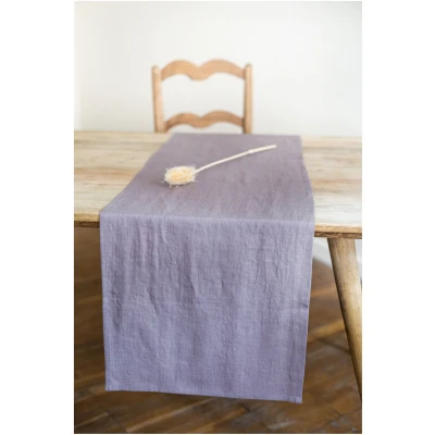 AmourLinen unisex vegan Tischläufer Aus Leinen In Staubigem Lavendel