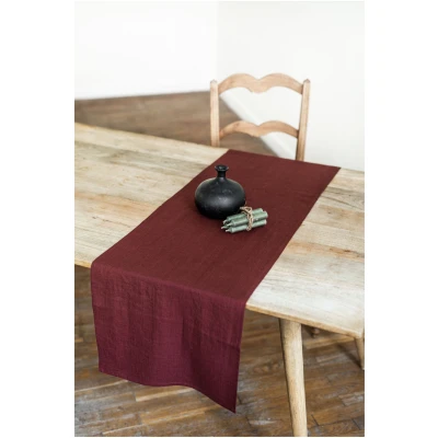 AmourLinen unisex vegan Tischläufer Aus Leinen In Terrakotta