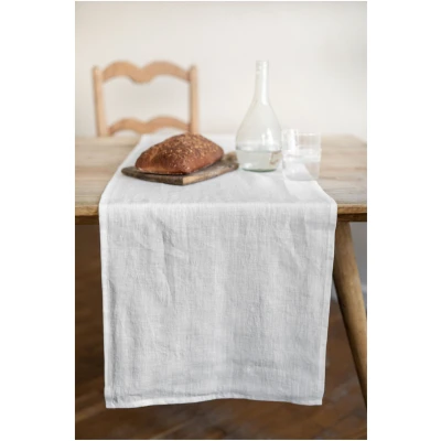 AmourLinen unisex vegan Tischläufer Aus Leinen In Weiß
