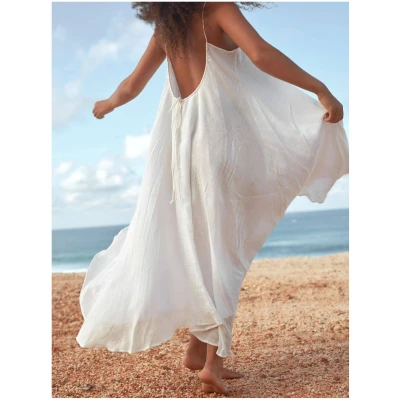 Amphitrite Dress in Ecru - Clean Finish