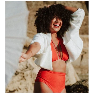 Anekdot Bikini Set Geranium Versatile Top + Core High Slip