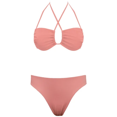 Anekdot Damen vegan Bikini Low Versatile + Skyline Slim Blush
