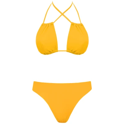 Anekdot Damen vegan Bikini Low Versatile + Skyline Slim Gelb