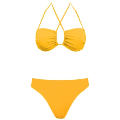 Anekdot Damen vegan Bikini Low Versatile + Skyline Slim Gelb