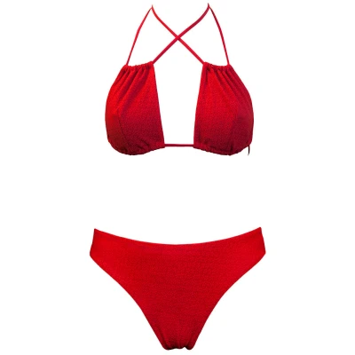 Anekdot Damen vegan Bikini Low Versatile + Skyline Slim Geranium