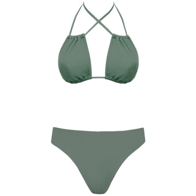 Anekdot Damen vegan Bikini Low Versatile + Skyline Slim Sage