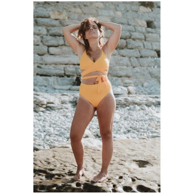 Anekdot Damen vegan Bikini-Set Lin + Skyline High Gelb