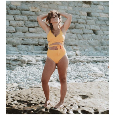 Anekdot Damen vegan Bikini-Set Lin + Skyline High Gelb