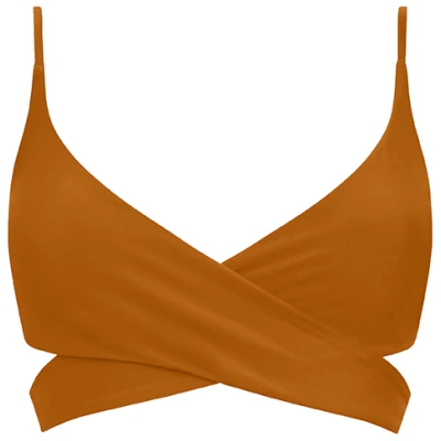 Anekdot Damen vegan Lin Bikinioberteil Ockergelb