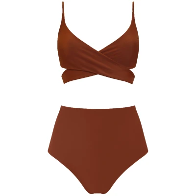 Anekdot Damen vegan Lin + Core High Bikini Rust