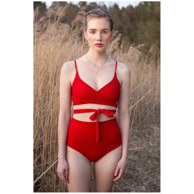 Anekdot Damen vegan Lin + Core High Bikini-Set Geranium