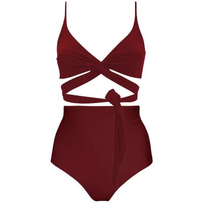 Anekdot Damen vegan Lin + Core High Bikini-Set Merlot