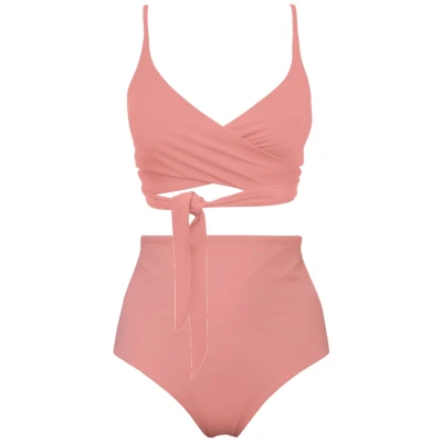 Anekdot Damen vegan Lin + Core Hohes Bikini-Set Blush