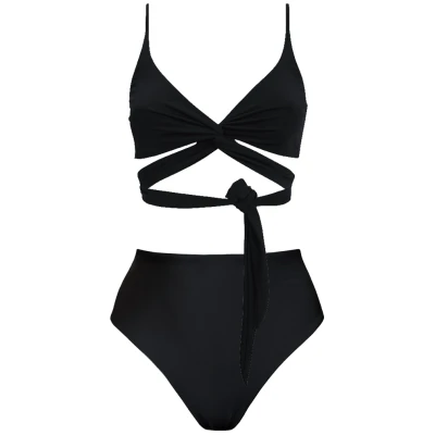 Anekdot Damen vegan Lin + Skyline High Bikini Schwarz