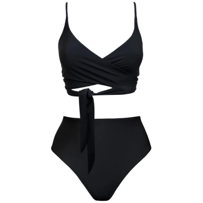 Anekdot Damen vegan Lin + Skyline High Bikini Schwarz