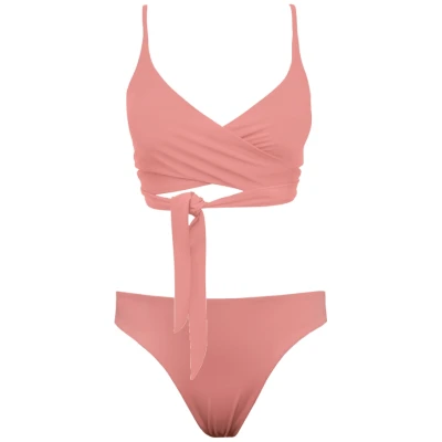 Anekdot Damen vegan Lin + Skyline Slim Bikini Set Blush Rosa
