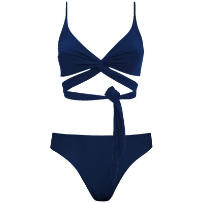 Anekdot Damen vegan Lin + Skyline Slim Bikini Set Navy
