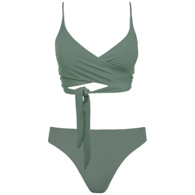 Anekdot Damen vegan Lin + Skyline Slim Bikini Set Sage